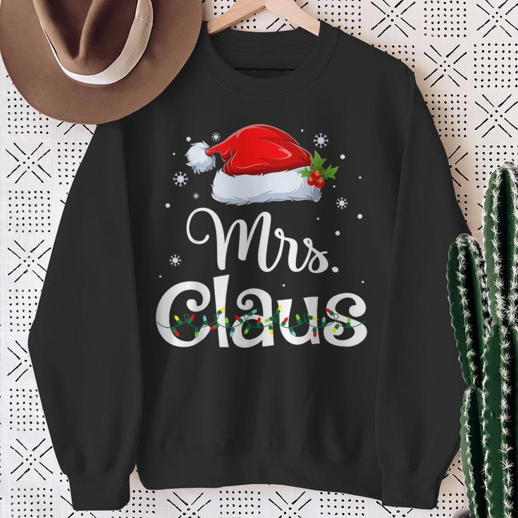 Mr And Mrs Claus Pyjama Santa Sweatshirt Geschenke für alte Frauen