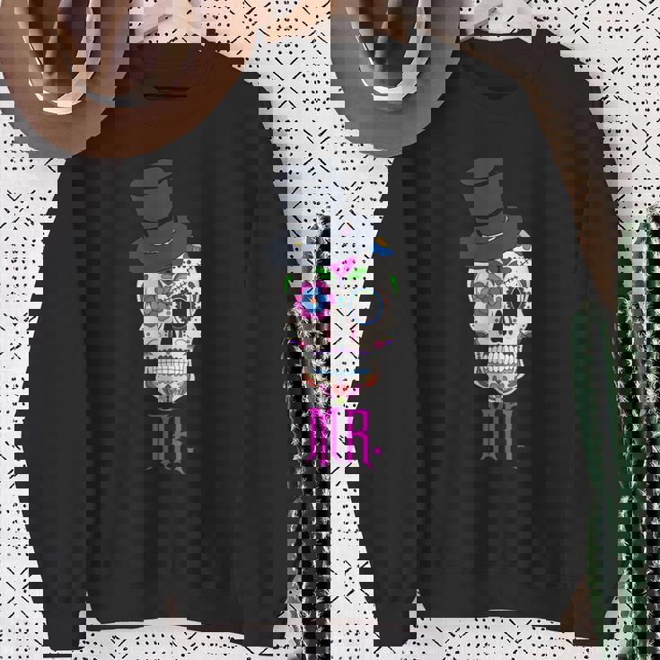 Mr Sugar Intage Avec Tête De Mort Dia De Los Muertos Sweater e Cadeaux pour les femmes âgées