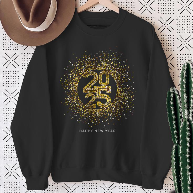 New Year's Eve Party Outfit Decoration New Year Happy New Year 2025 Sweatshirt Geschenke für alte Frauen