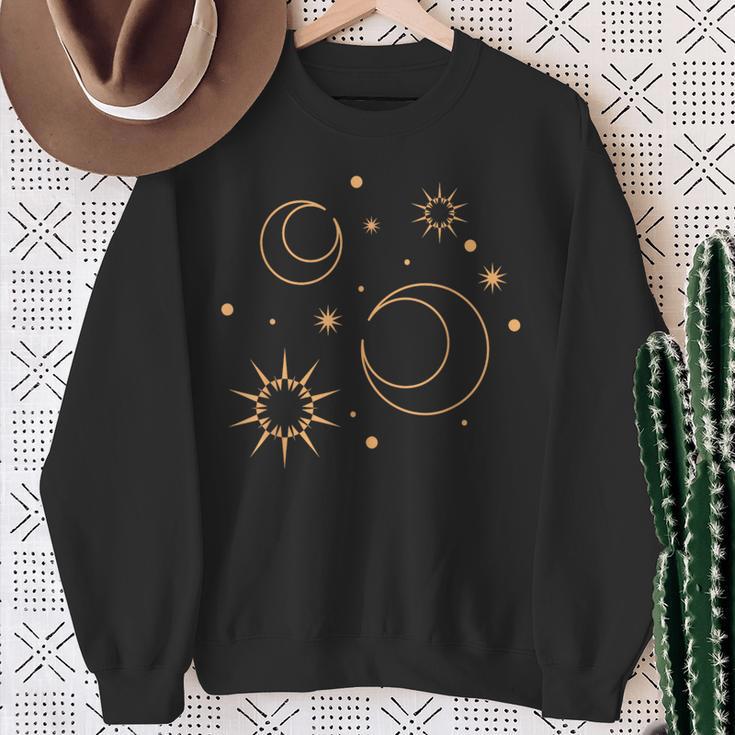 Night Star Moon Sun Sky Stars Esoteric Astrology Sweatshirt Geschenke für alte Frauen