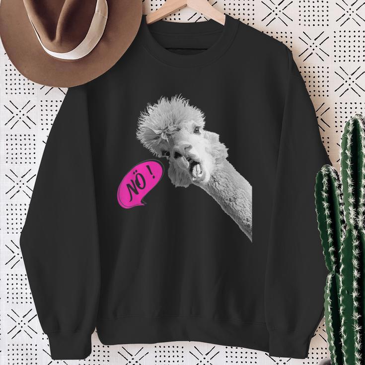 Nö Einfach Nö Talking Cute Alpaca Sweatshirt Geschenke für alte Frauen