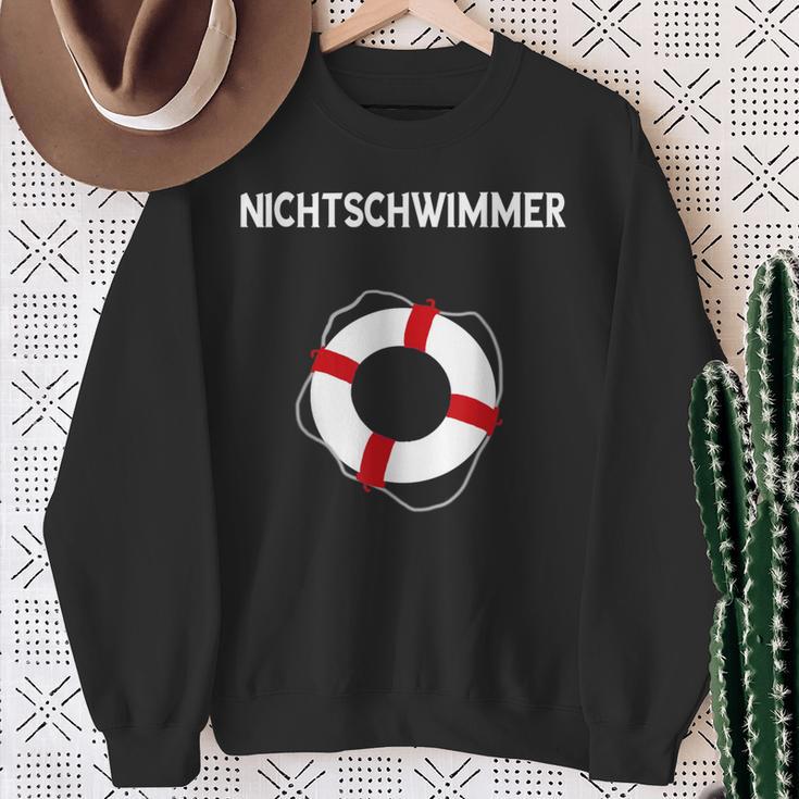 No Swimmer Lifebuoy Swimming Pool Swimming Sweatshirt Geschenke für alte Frauen