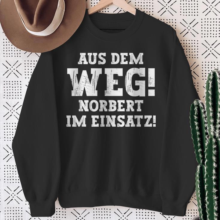 Norbert Saying Aus Dem Weg First Name Norbert Sweatshirt Geschenke für alte Frauen