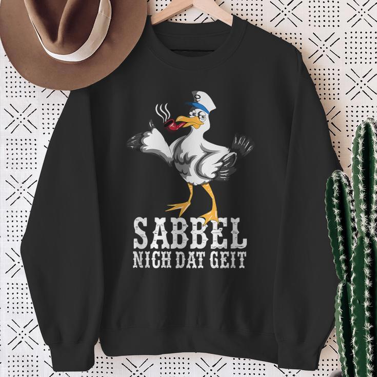 With North German Seagull Plattdeutsch Norden Sweatshirt Geschenke für alte Frauen