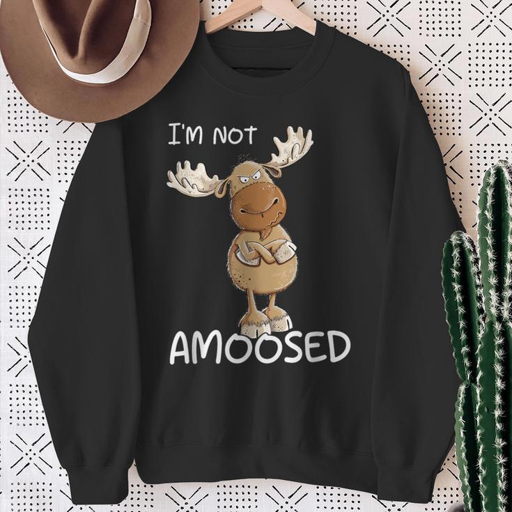 Not Amoosed Moose I Nö Fun Elk Word Game I No Statement Sweatshirt Geschenke für alte Frauen