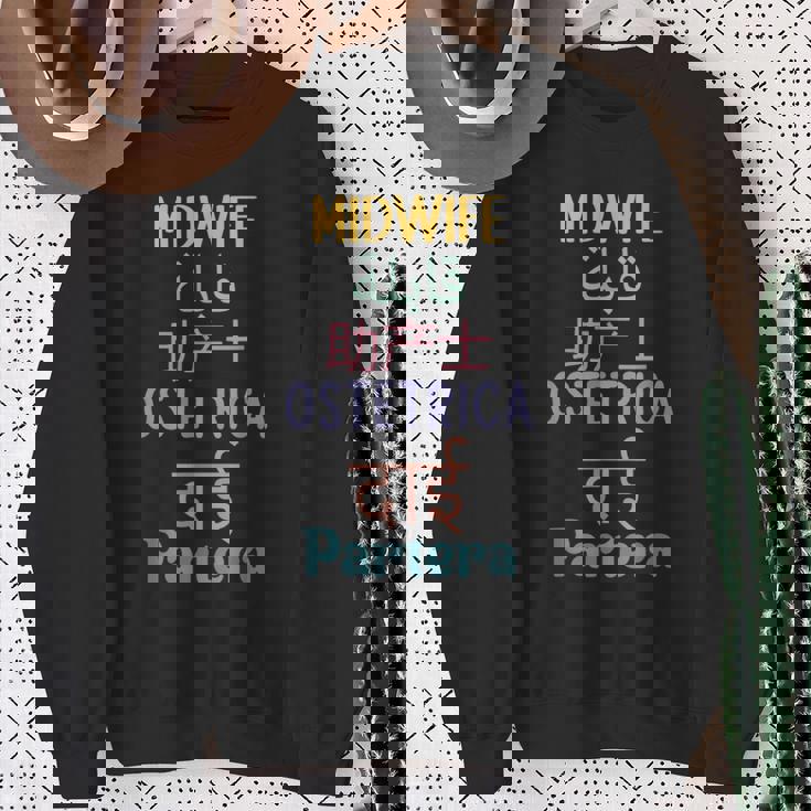 Nurse Midwife All Languages Future Midwife Student Thank You Sweatshirt Gifts for Old Women