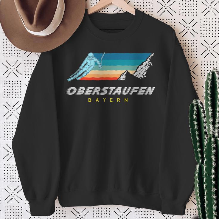 Oberstaufen Bayern Germany Retro 80S Ski Sweatshirt Geschenke für alte Frauen