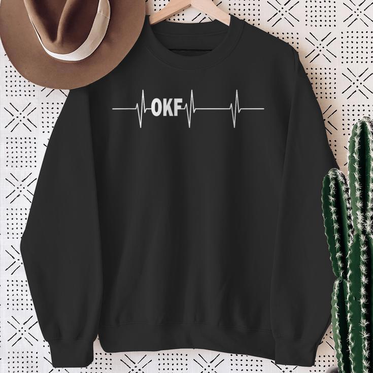 Okf Heartbeat Location Control Sweatshirt Geschenke für alte Frauen