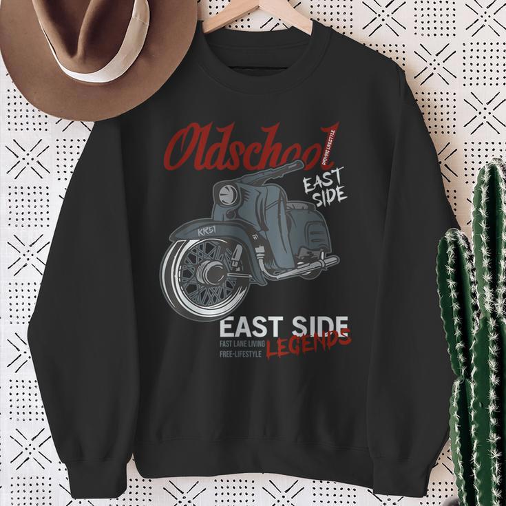 Oldschool Schwalbe Tuning Kr51 Simson Ddr Mofa Moped Sweatshirt Geschenke für alte Frauen