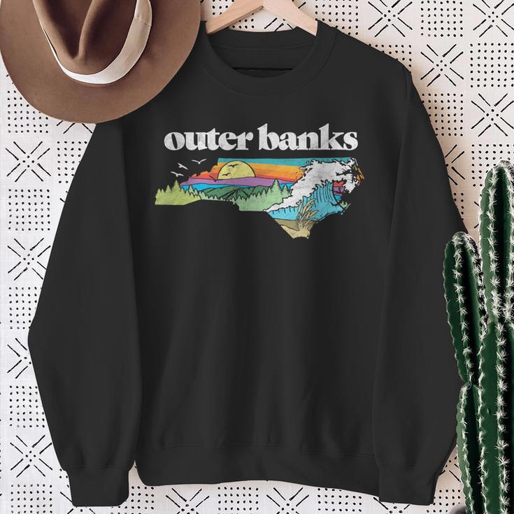 Outer Banks North Carolina Outdoors Retro Nature Sweatshirt Geschenke für alte Frauen