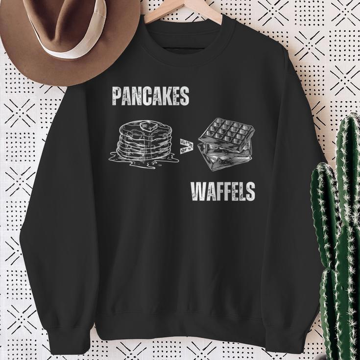 Pancakes Over Waffles Sweatshirt Geschenke für alte Frauen