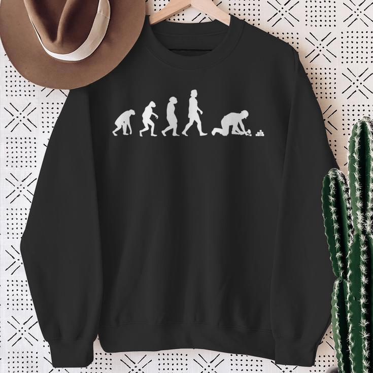 Paving Evolution Steiner Plaster Worker Stone Sweatshirt Geschenke für alte Frauen