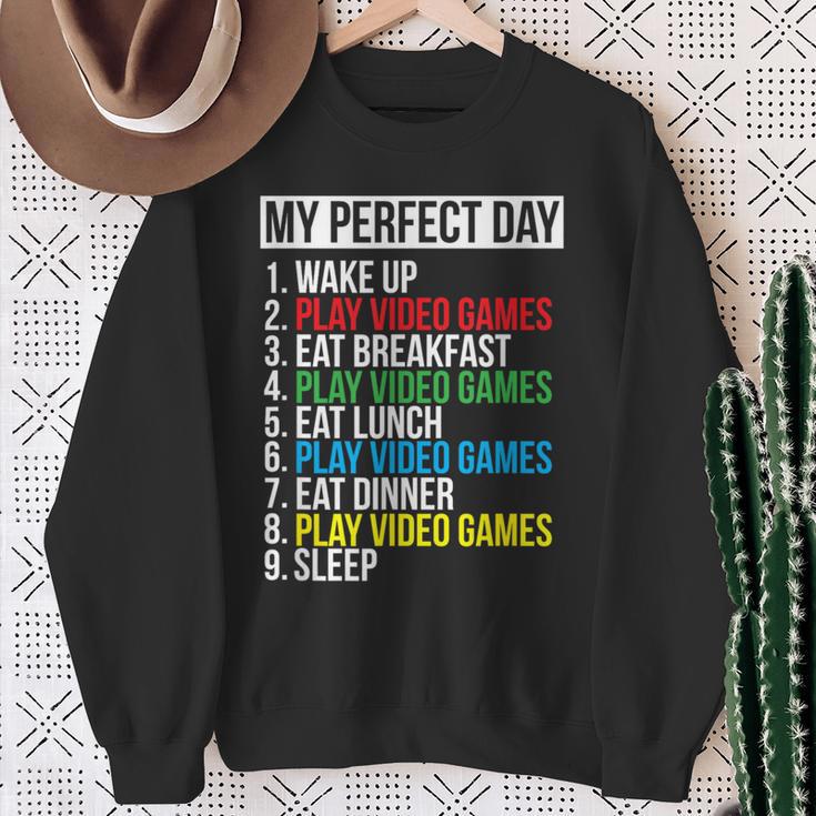 My Perfect Dayideo Games Cool Gamer Sweatshirt Geschenke für alte Frauen