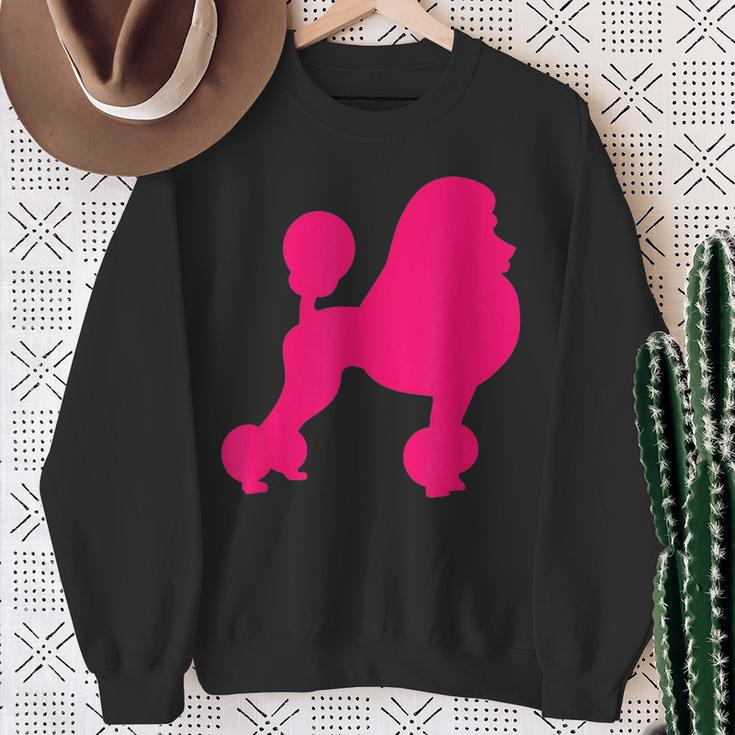 Pink Poodle Sweatshirt Geschenke für alte Frauen