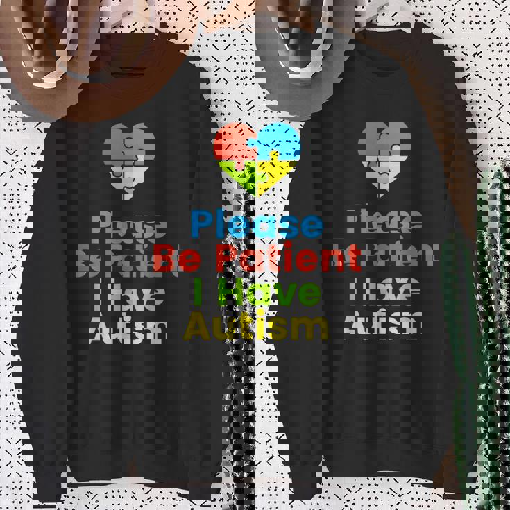 Please Be Patient I Have Autism Shirt Autism Puzzle Sweatshirt Gifts for Old Women