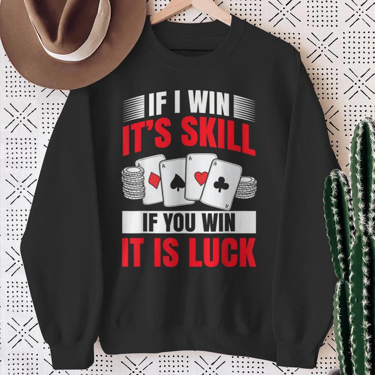 Poker Costume For In Texas Poker Player Sweatshirt Geschenke für alte Frauen