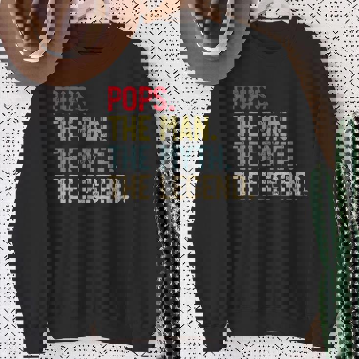 Pops The Man The Myth The Legend Father's Day For Grandpa Sweatshirt Gifts for Old Women Pops The Man The Myth The Legend Father's Day For Grandpa Sweatshirt Gifts for Old Women