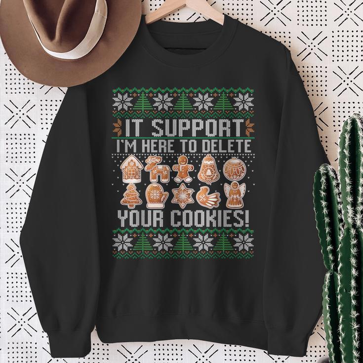 It Programmer Cookies I Ugly Christmas Jumper Sweatshirt Geschenke für alte Frauen