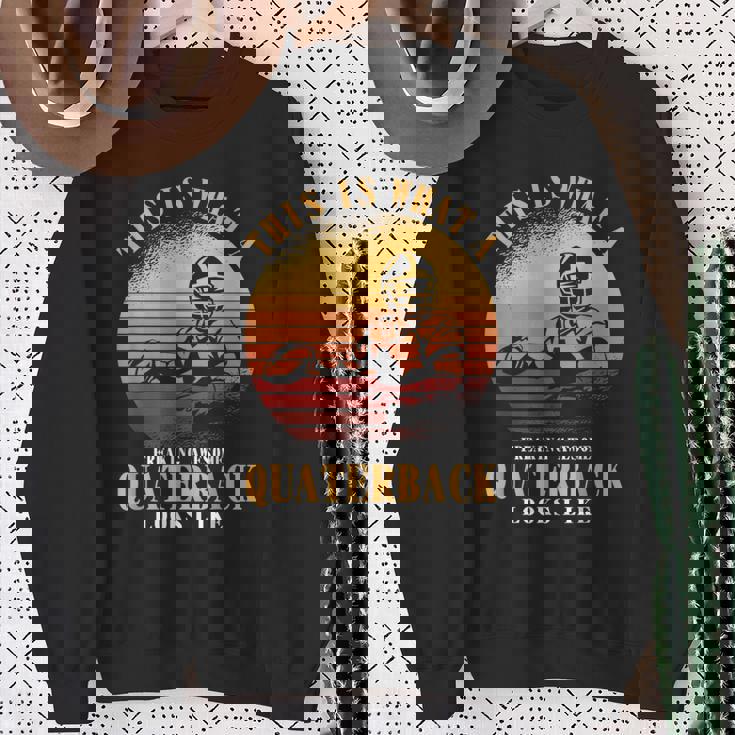 Quarterback Funny Football Quaterback Sweatshirt Gifts for Old Women