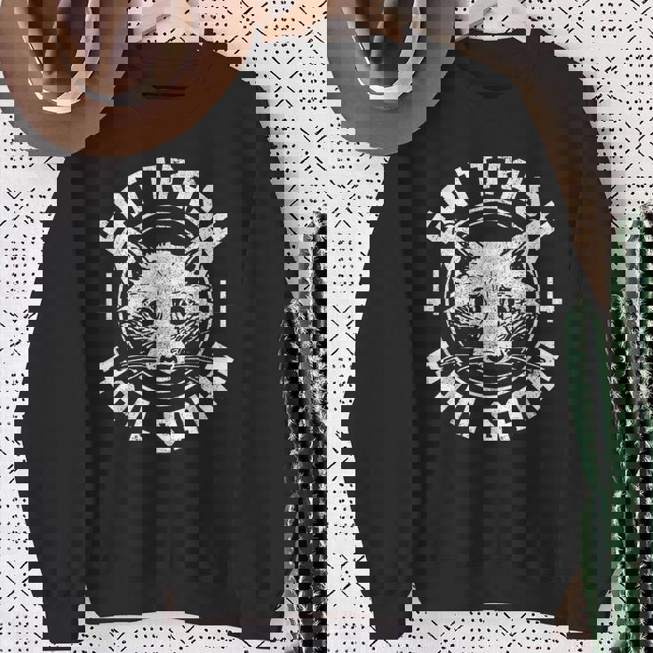 Raccoon Eat Trash Hail Satan Gothic Racoon Sweatshirt Gifts for Old Women