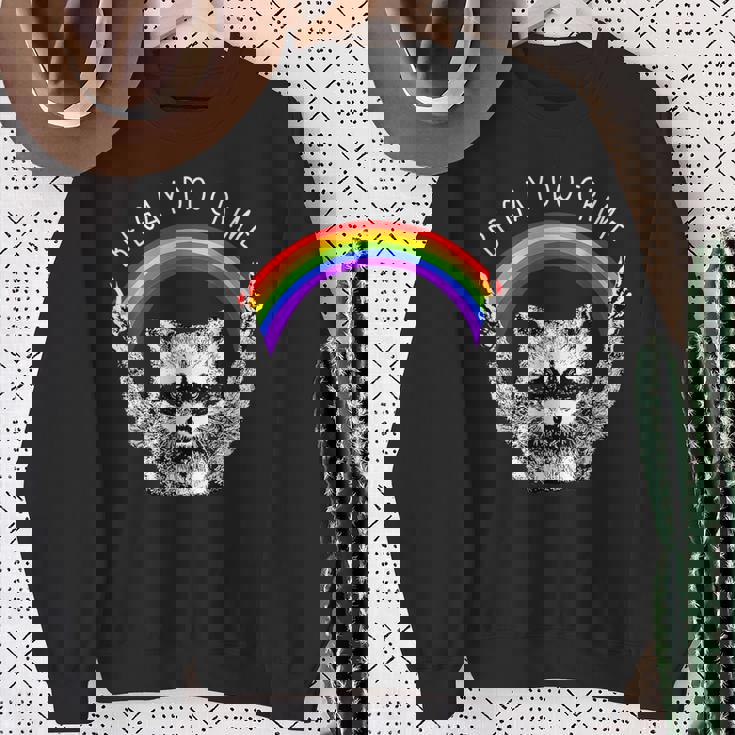 Raccoon LGBTQ Pride Sweatshirt - Rainbow Theme for Equality Gifts for Old Women