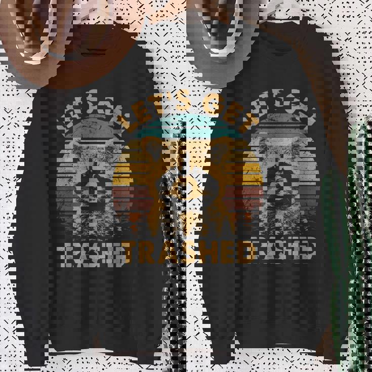 Raccoon Lovers Small Sweatshirt - Fun Animal Let's Get Trashed Gifts for Old Women