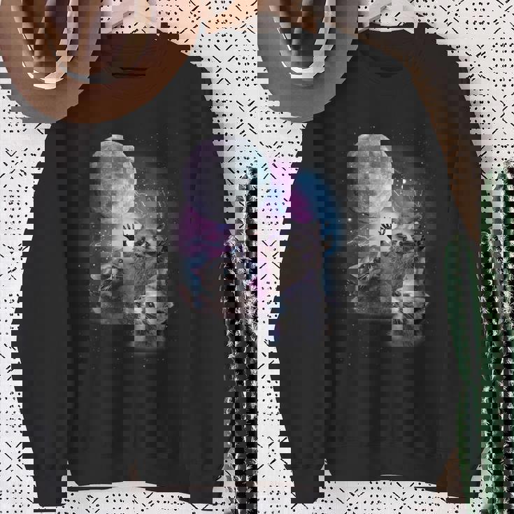 Raccoon Sweatshirt - Moonlit Raccoons Tee | Unisex Cozy Wear Gifts for Old Women