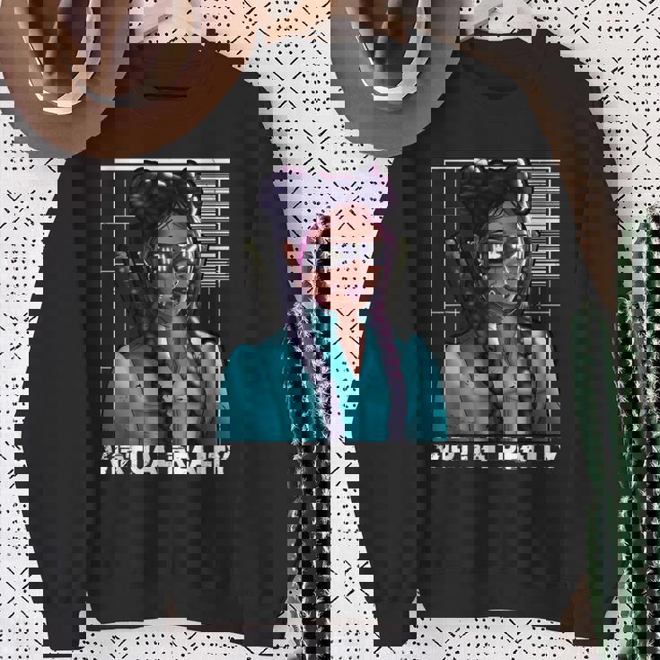 Realidadirtual Japonés Samurai Katana Chica Gamer Gaming Camisa de entrenamiento Regalos para ancianas