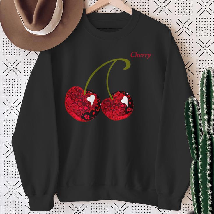 Red Cherry Cherry Cherry Sweatshirt Geschenke für alte Frauen