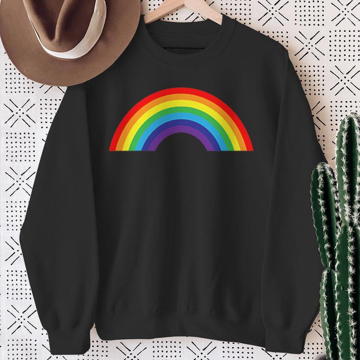 Regenbogen Mit Schönen Bunten Farben Retrointage Sweatshirt Geschenke für alte Frauen