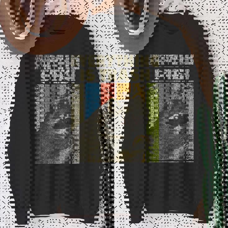 Retro Raccoon Lover Camping Sweatshirt - Unisex Outdoor Fun Gifts for Old Women