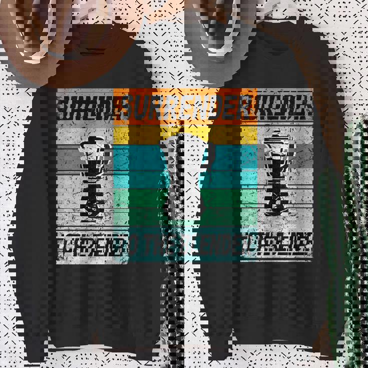 Retro Smoothie Surrender To The Blender Vegetable Smoothie Sweatshirt Gifts for Old Women