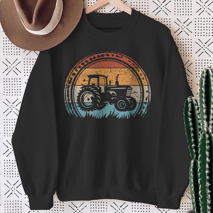 Retro Trekker Farmer Tractor Sweatshirt Geschenke für alte Frauen