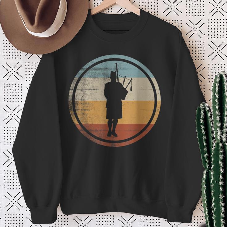 Retrointage Bagpipe Musician Bagpipe Player Sweatshirt Geschenke für alte Frauen