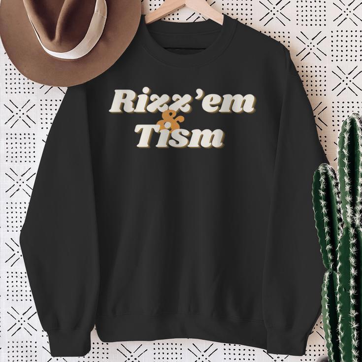 Rizz'em & Tism Autism Autistic Neurodiversity Rizz Sweatshirt Geschenke für alte Frauen