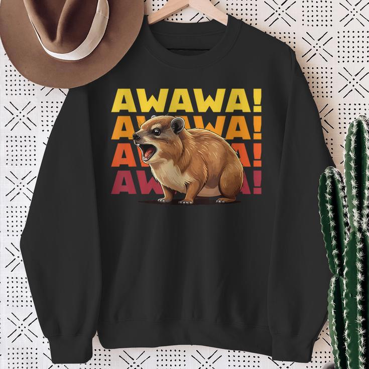 Rock Hyrax Lover Awawa Marmot Dassie Sweatshirt Geschenke für alte Frauen