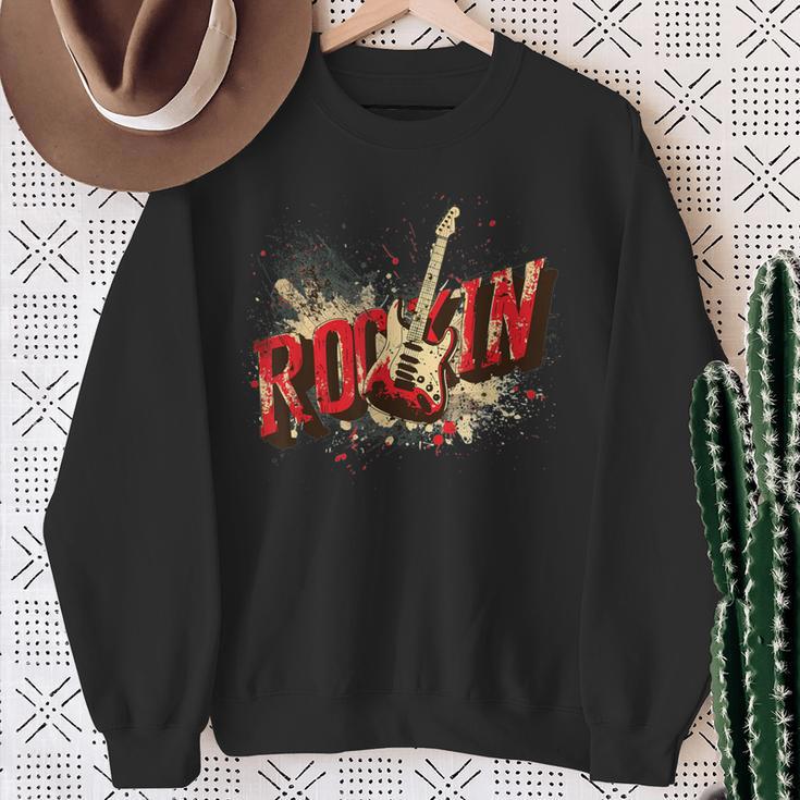 Rock 'N Roll Guitar Outfit Sweatshirt Geschenke für alte Frauen