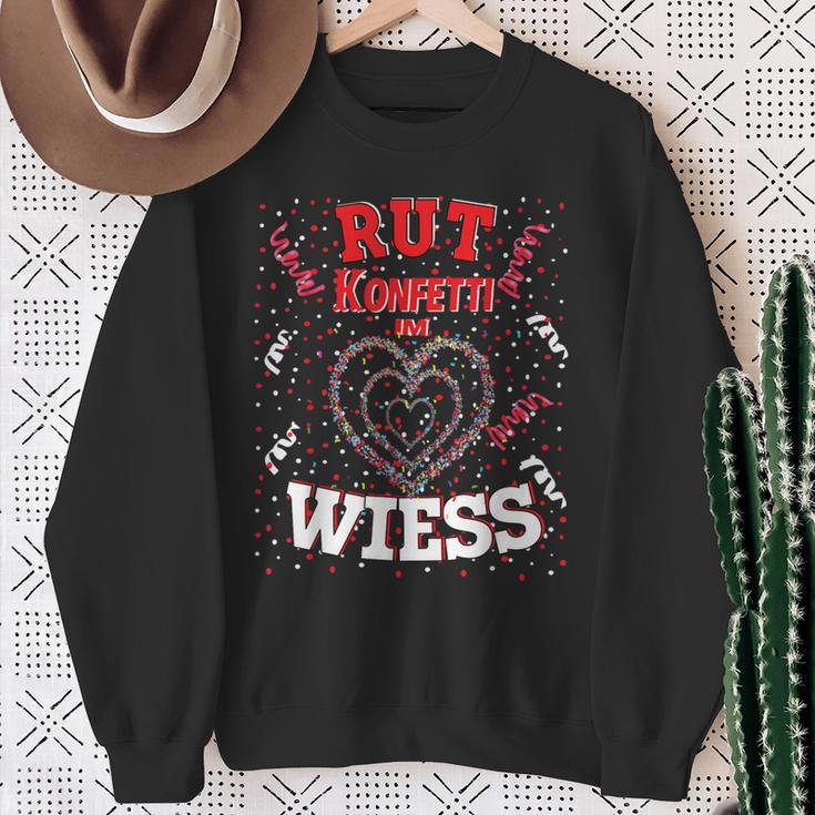 Rut Wiess Carnival Costume Cologne Red Confetti In Heart Sweatshirt Geschenke für alte Frauen