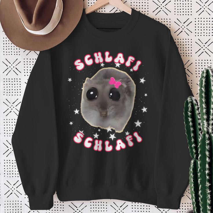 Sad Hamster Schlafi Pyjamas Cute Hamstie Meme Sweatshirt Geschenke für alte Frauen