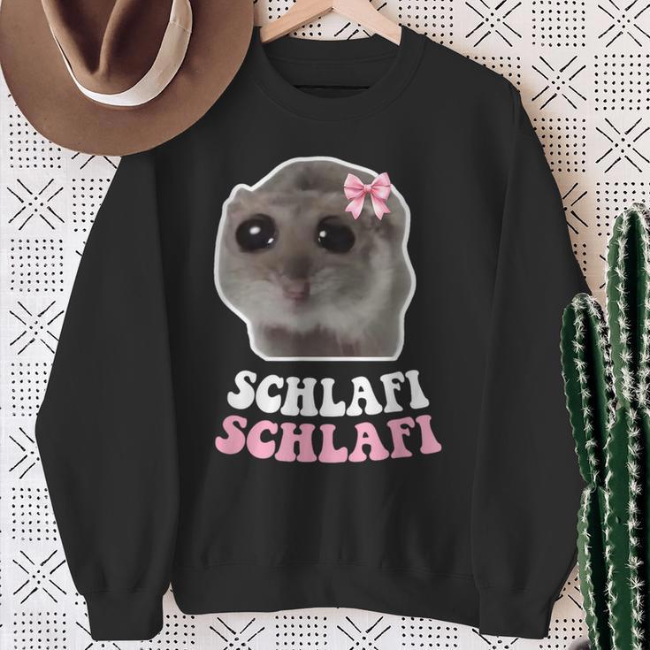 Sad Hamster Hampter Schlafi Schlafi Sad Hamster Meme Sweatshirt Geschenke für alte Frauen