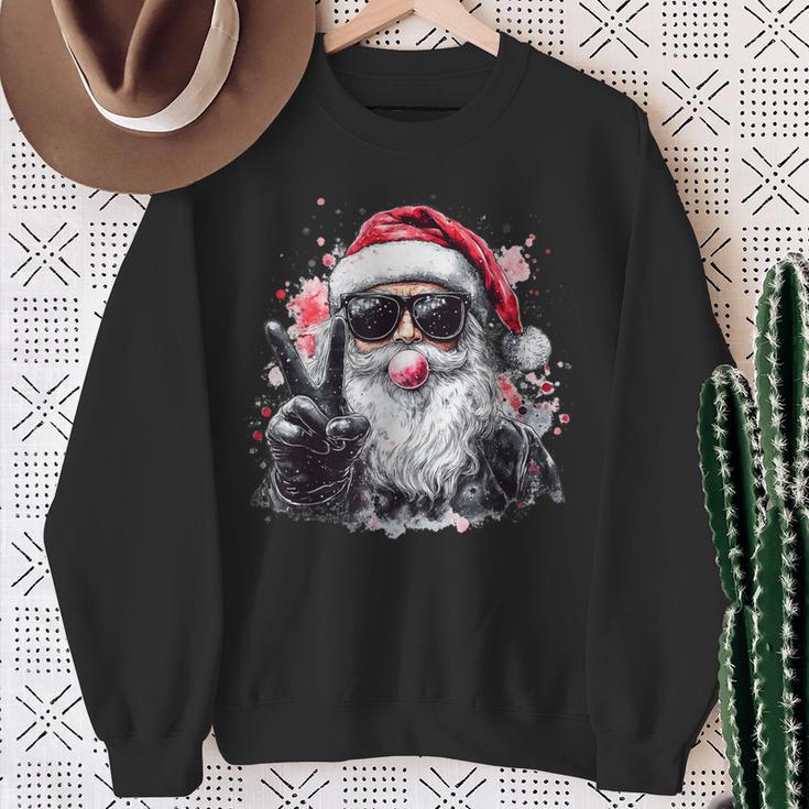 Santa Claus Christmas Fun Christmas Sweatshirt Geschenke für alte Frauen