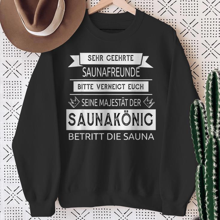 Sauna King Seine Majestät Saying Sayings Sweatshirt Geschenke für alte Frauen