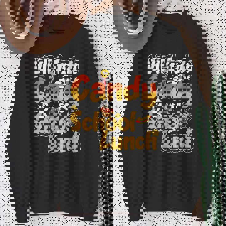 Scary Lunch Lady School Cafeteria Halloween Lunch Lady Sweatshirt Gifts for Old Women
