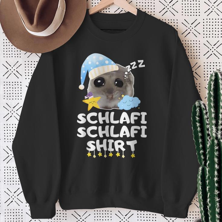 Schlafi Schlafi Sad Hamster Cute Hamstie Sweatshirt Geschenke für alte Frauen