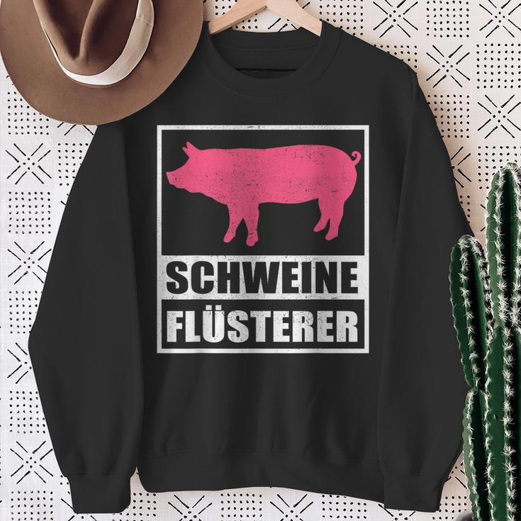 Schweine Flusterer Schweinebauer Sweatshirt Geschenke für alte Frauen