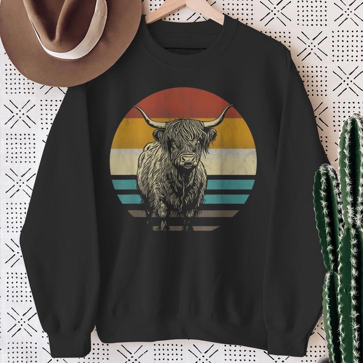 Scottish Highland Cattle Highland Cattle Farmer Sweatshirt Geschenke für alte Frauen