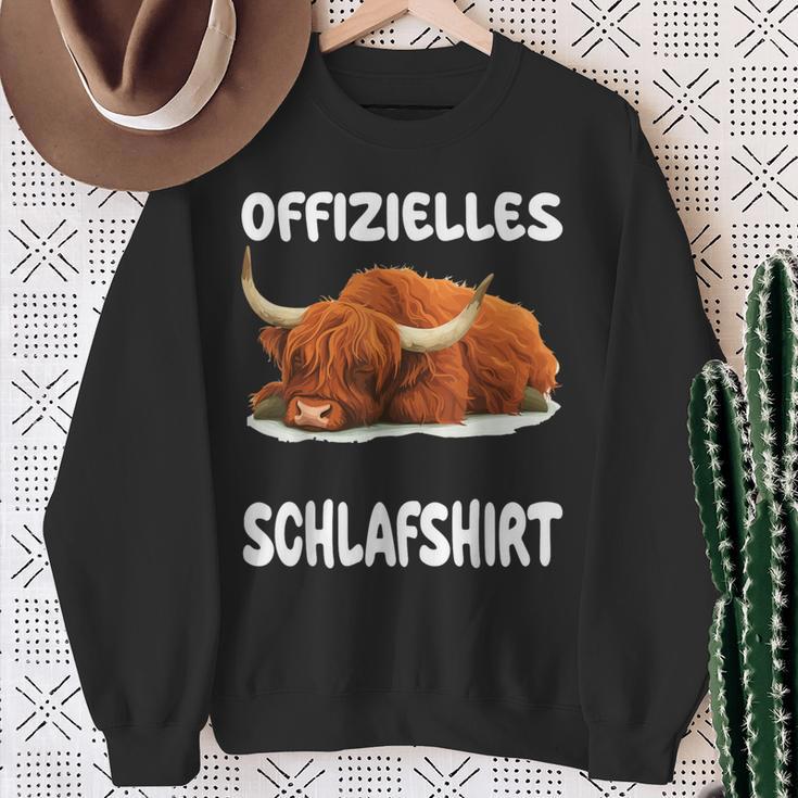 Scottish Highland Cow Official Sleep Nightdress Sweatshirt Geschenke für alte Frauen