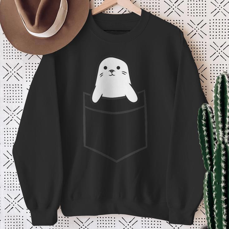 Seal In The Pocket Cute Baby Seals S Sweatshirt Geschenke für alte Frauen