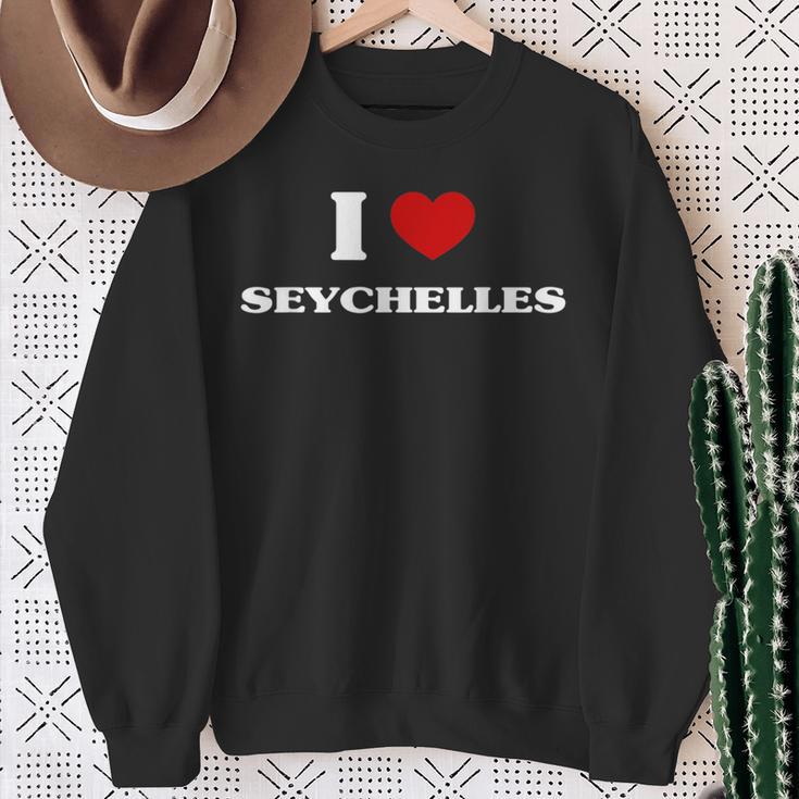 Seychellen I Heart Seychellen Souvenir I Love Seychellen Sweatshirt Geschenke für alte Frauen