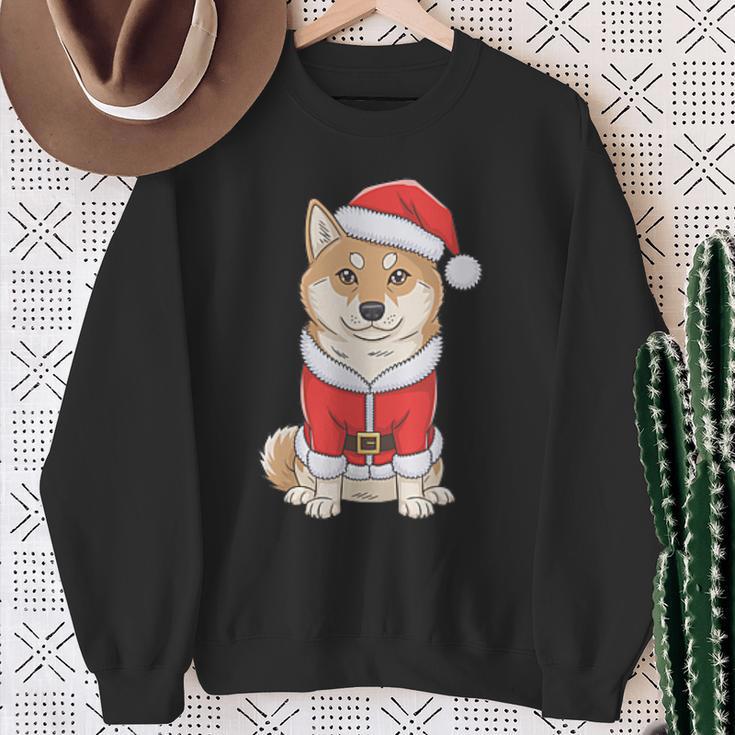 Shiba Inu Santa Claus Christmas Sweatshirt Geschenke für alte Frauen